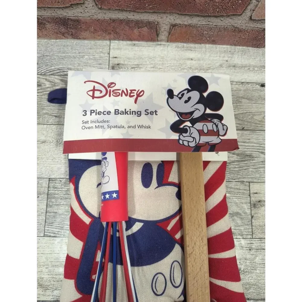 Disney Mickey Patriotic 3 Piece Baking Set Home of the Brave Patriotic Theme New